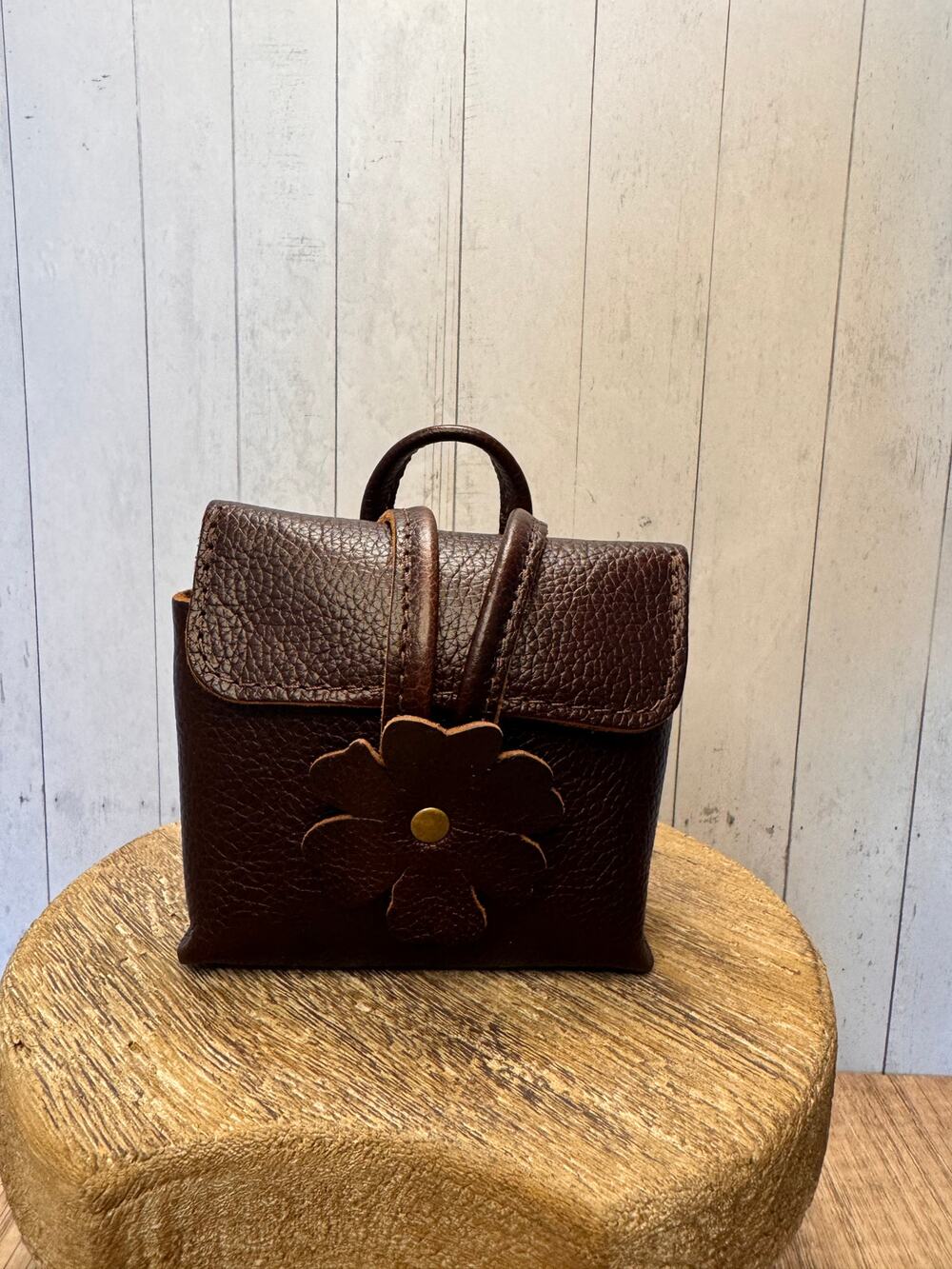 Portland Leather Blooming Wristlet Purse COLDBREW Wristlet FAST SHIP Brown Bag